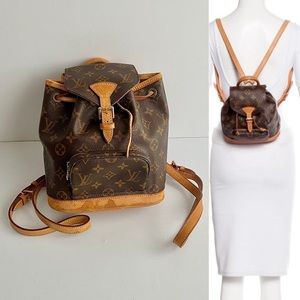 🎒 Auth LOUIS VUITTON Mini Montsouris PM Monogram Backpack